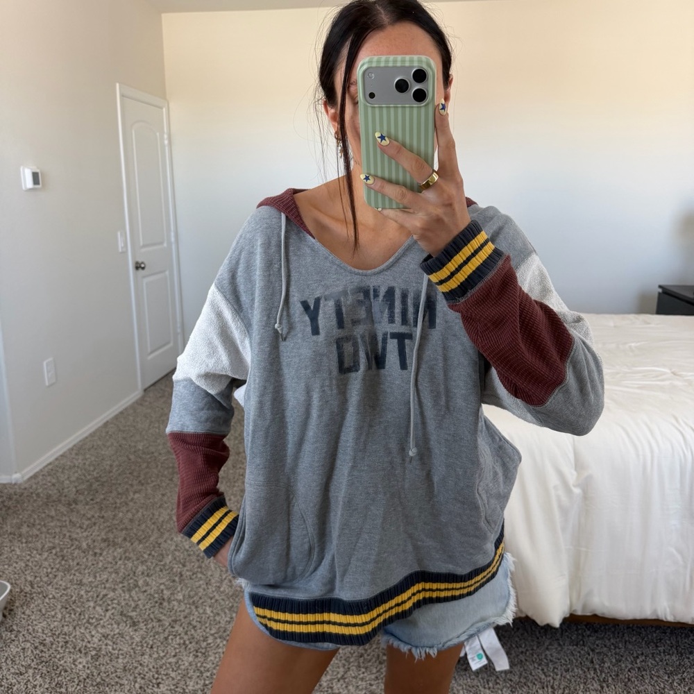 Free people jersey style hoodie